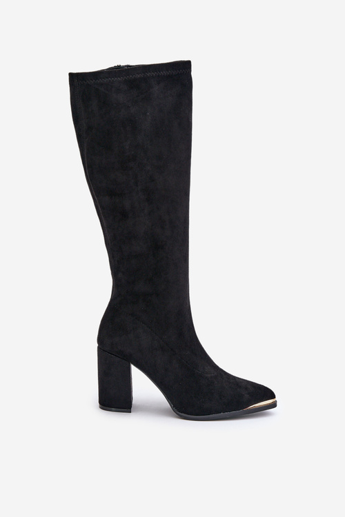 Ekokožené Zimní Boty Na Podpatku Černé Batirae