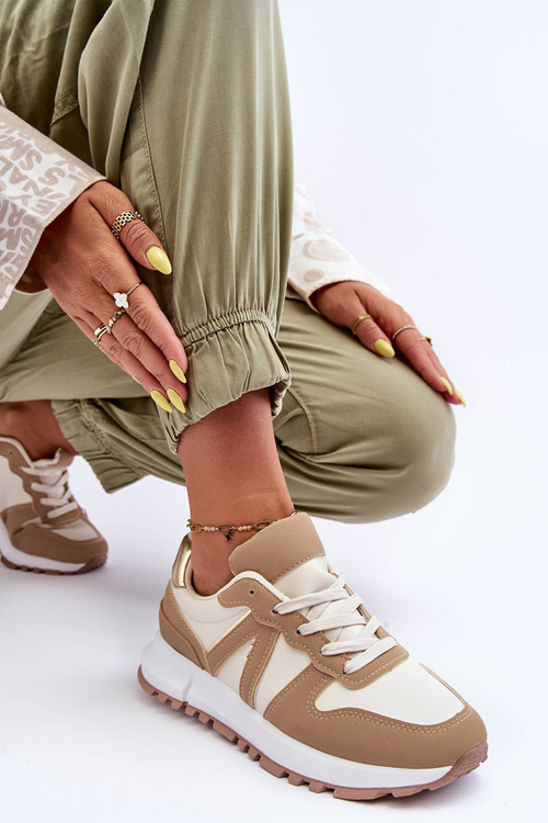 Kabama Brown-Beige Dámske kožené športové topánky