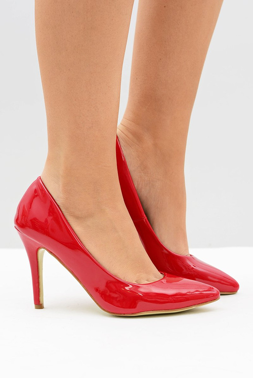 Dámské lodičky na jehlovém podpatku červené Esmeral