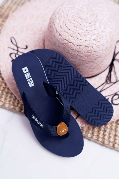 Dámske flip -flops Big Star DD274A254 Navy Blue