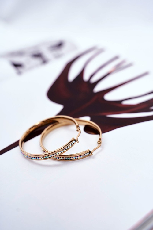 Dámske zlaté zavesené kolesá visiace luxusné kamienky