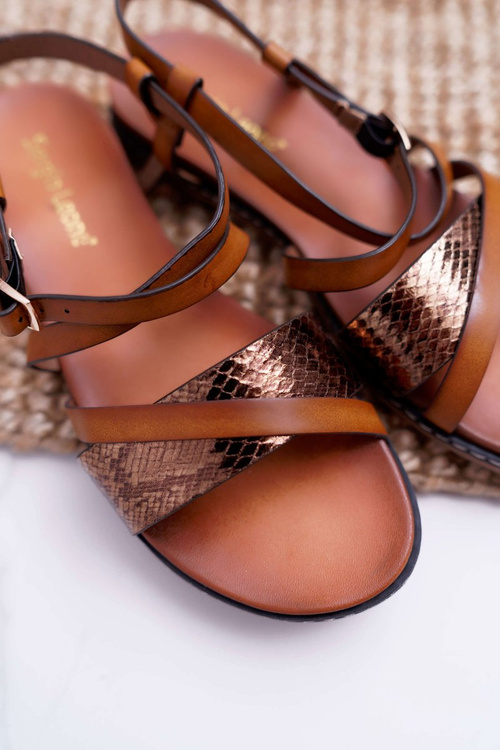 Dámske ploché sandále Sergio Leone SK019 Camel Dariana