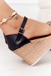 Kožené Klínové Sandály Maciejka L4869-01 Černé