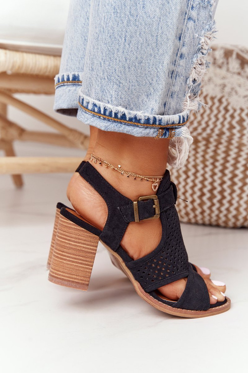 Prolamované Sandály Na Baru Černé Hey Lover