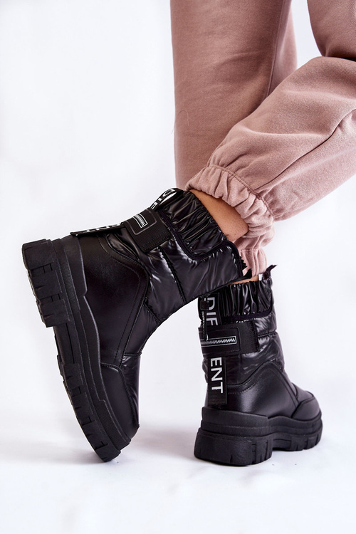 Dámské pohodlné boty do sněhu Elodia černé barvě