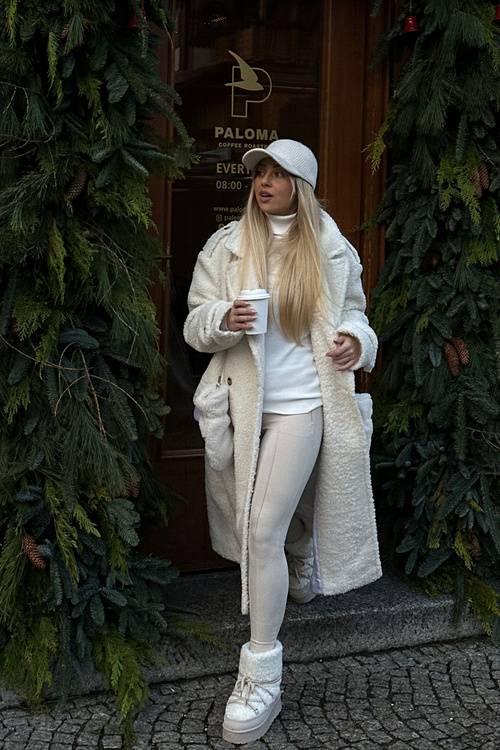 ženy šněrovací sněhové boty s hrubou podrážkou bežové Loso