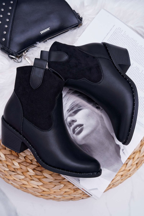 Dámske kovbojské topánky Black Barski 30-20