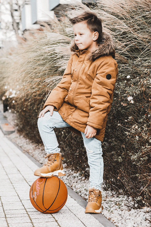 Dětské boty zateplené Trappers se zipem velbloudí Marvin