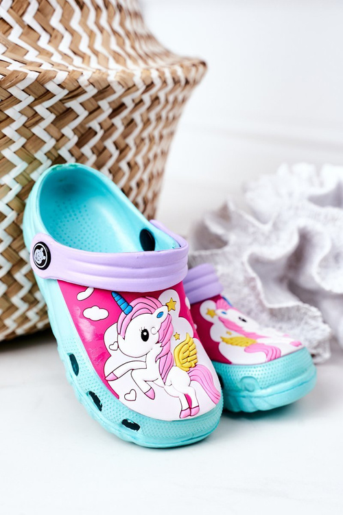 Dětské Pěnové Nazouváky S Jednorožcem Tyrkysové