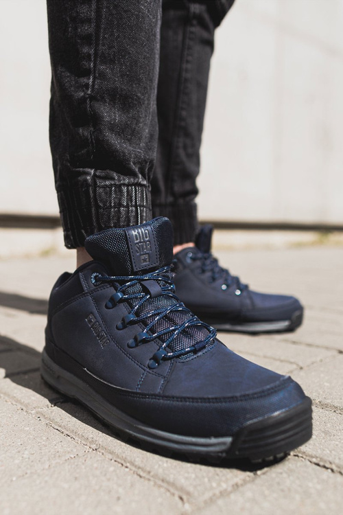 Trekking mládežnícke topánky veľká hviezda High Outdoor Navy Blue EE274817