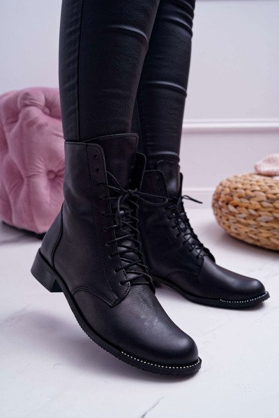 Dámske topánky zrno kože Nicole 2315 Black the Island