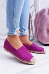 Lu Boo Linen Fuchsia espadrilles skĺznuť na ramen
