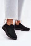Materiálové slip-on dámske športové topánky čierne Astusa