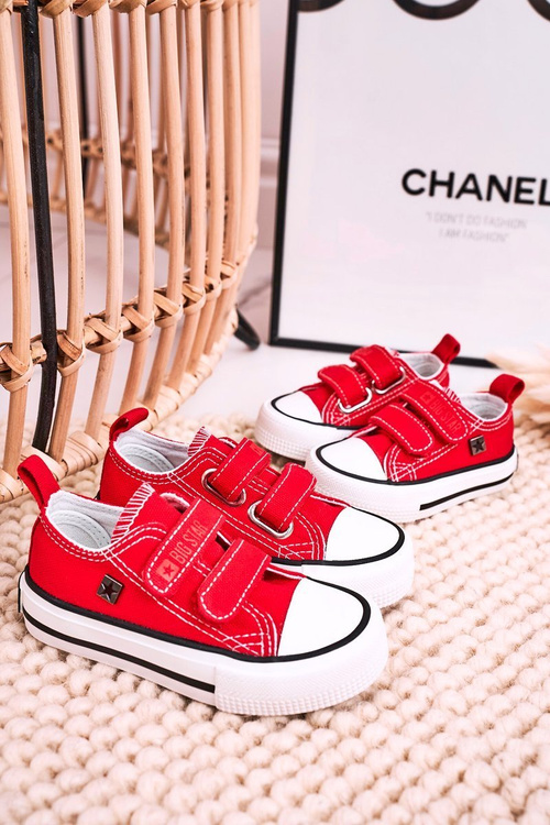 Dětské Tenisky Na Suchý Zip BIG STAR HH374202 červené