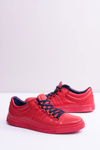 Pánské kožené boty Sneakers červené Torres