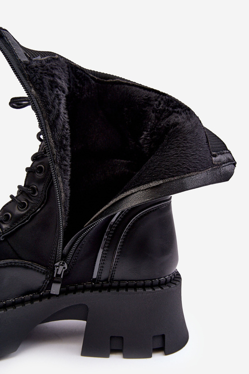 Suede Boots Workers s dekoráciou šperkov čierny marx