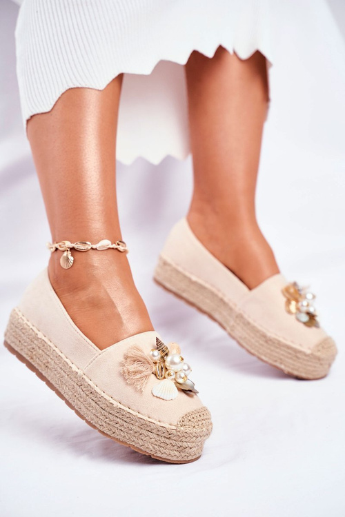 Dámské Espadrilky Lněné Béžové Denver