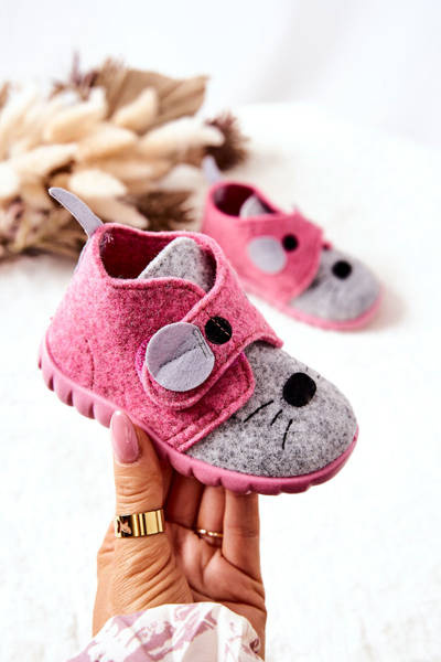 Papci topánky Befado Mouse 526p104 Pink-Gray