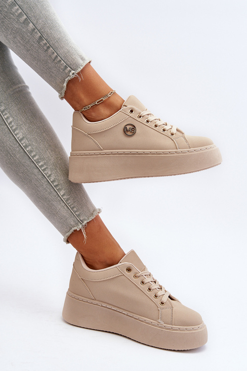 Dámské tenisky na platformě béžové Eshen