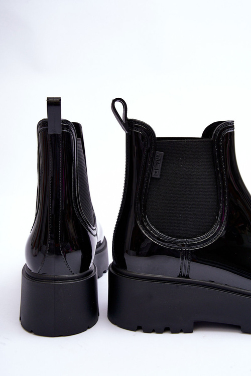 Maľované topánky topánok na čiernej platforme Big Star MM274395