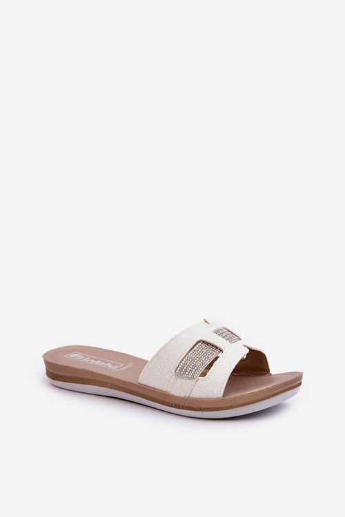 Pohodlné Lesklé Dámské Žabky Inblu BA000050 Bílé