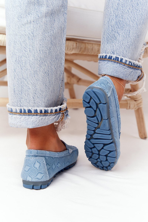 Dámské Kožené Mokasíny RIO FLORE Eco-Friendly Modré