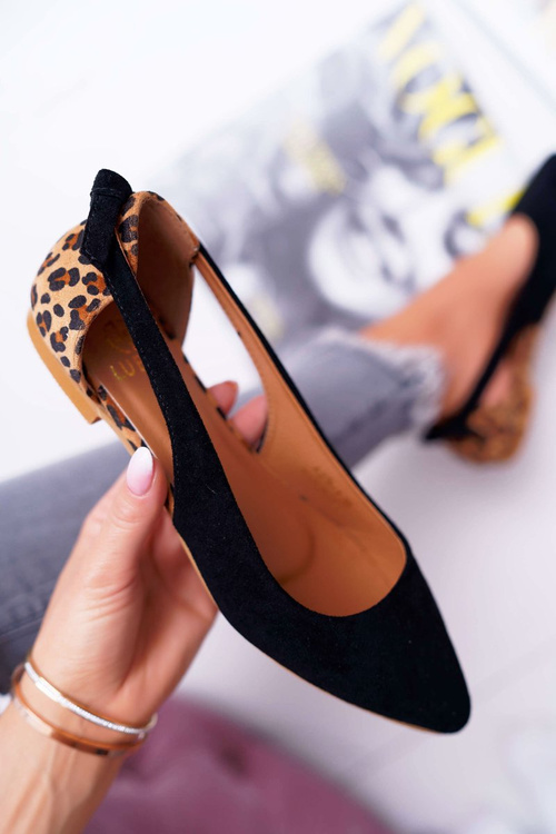 Lu Boo Ballerinas v Spitz Black Better Suede