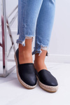 Dámské Espadrilky Černé Flaty