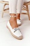 Espadrilles na slamenej podrážke S. Barski White