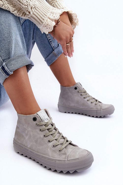 Dámske tenisky s veľkou hviezdou High Izolované sivé sivé GG274070