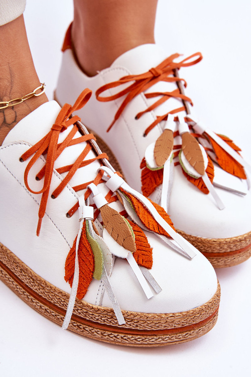 Kožené topánky Maciejka 04550-11 biele