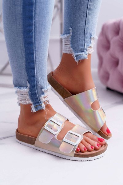 zlaté dámské nazouváky Big Star DD274135