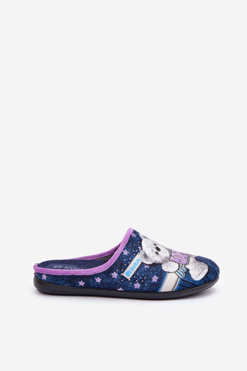 Domáce žabky žabky, tučniaky Papcie INBLU EC-81-004 NAVY BLUE