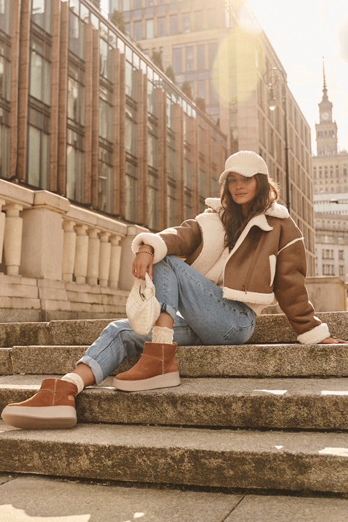 Dámske semišové snehové topánky Maciejka 06257-29 Brown