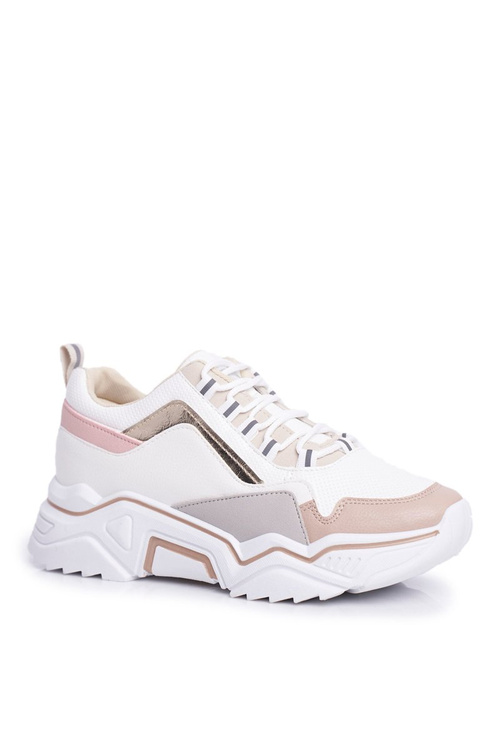 Dámske športové topánky biele a béžové rollen