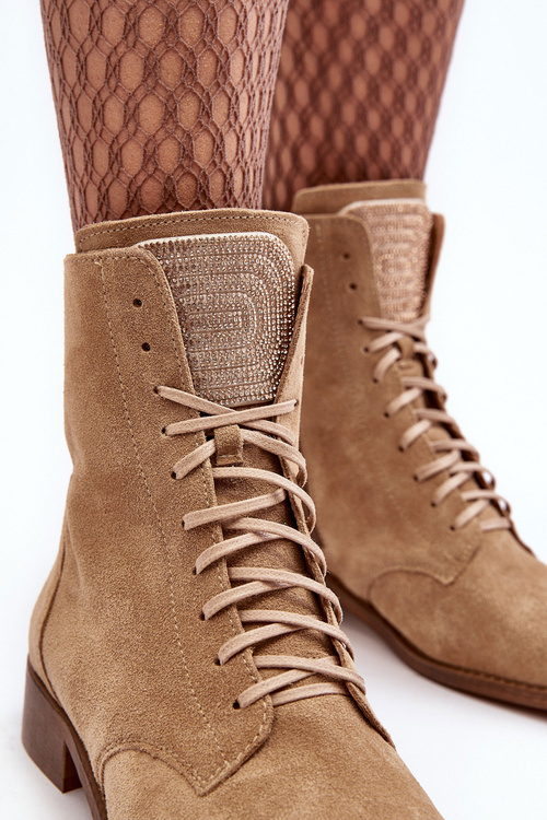 Nicole 2848 Dámské Bežové Semišové Boty