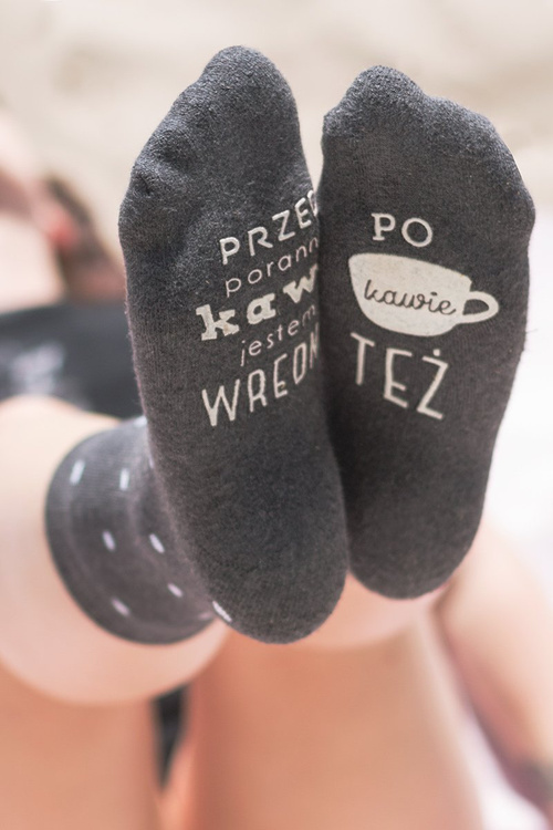 Dámske ponožky Soxo „Pred rannou kávou som na mysli“