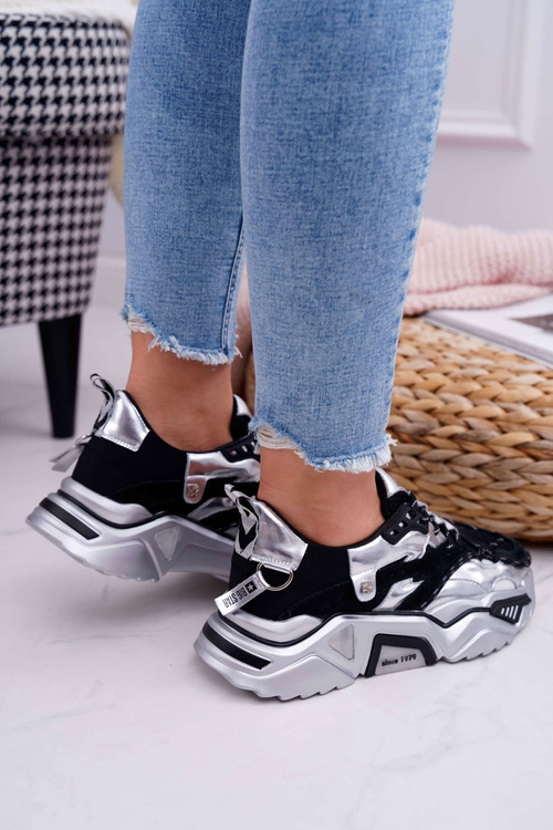 Dámská Sportovní Obuv Big Star od Daniel Lopez černé stříbrné FF274A527