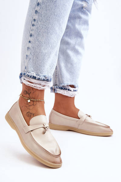 Dámské Klasické Mokasíny Bežové Cortez