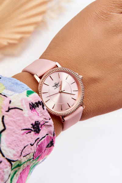 Dámské hodinky Michael John Classic s páskem Růžový