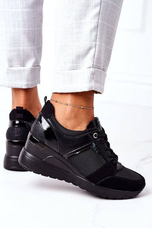 Klínové Tenisky Sneakers Vinceza 10606 Černé