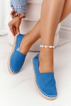 Espadrilles na pletenej výške veľkej hviezdy DD274A152 modrá