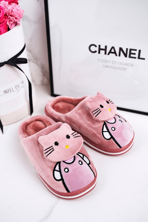 Izolované flip flops pre deti Papci Pink Kitty
