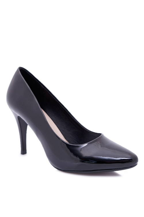 Sergio Leone lakované lodičky na jehlovém podpatku Černé Greca