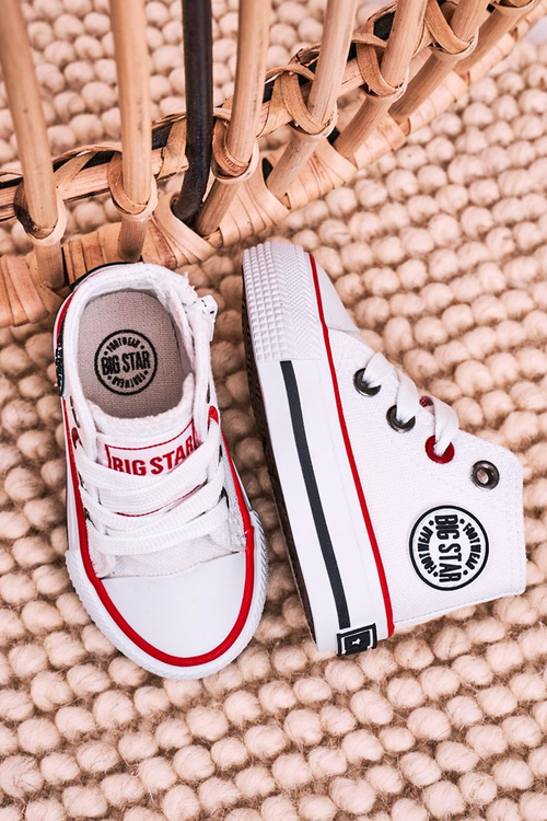 Dětské Tenisky Vysoké Se Zipem BIG STAR HH374187 Bílé