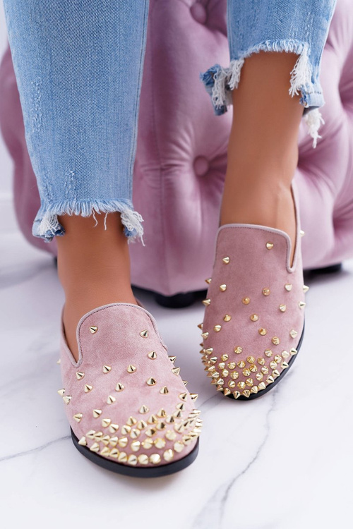 Ženské baleríny lu boo ružové semišové lordy s.