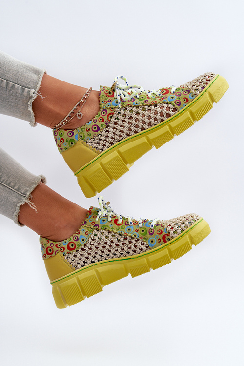 Dámske kožené poltopánky Maciejka 05850-09 Limetkové