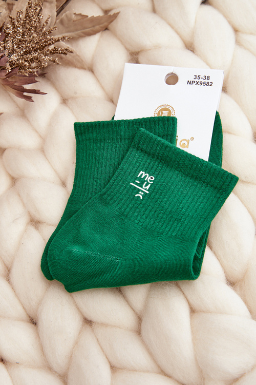 Dámské Bavlněné Ponožky Zelené