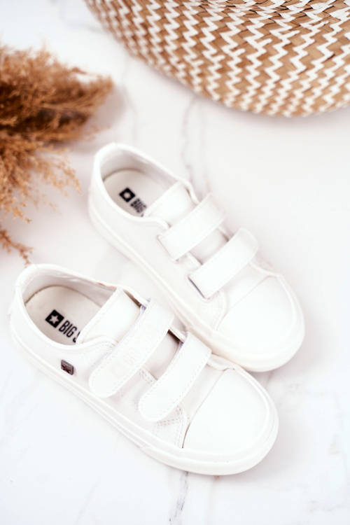 Detské tenisky s veľkou hviezdou pre biely suchý zips GG374010