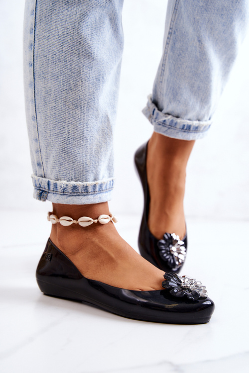 Dámské Voňavé Gumové Baleríny ZAXY JJ285048 Černá